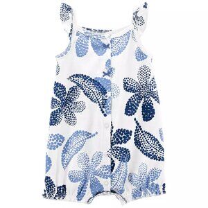 NWT Carter's White and Blue Romper NB